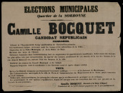 Elections municipales Quartier de la Sorbonne : Camille Bocquet Candidat Républicain