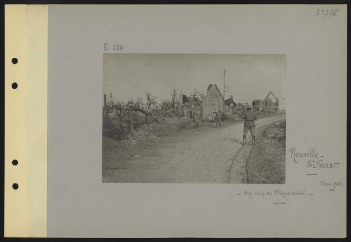 Neuville-Saint-Vaast. Un coin du village ruiné