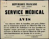 N°109. Le médecin en chef pourvoira aux besoins de ce service