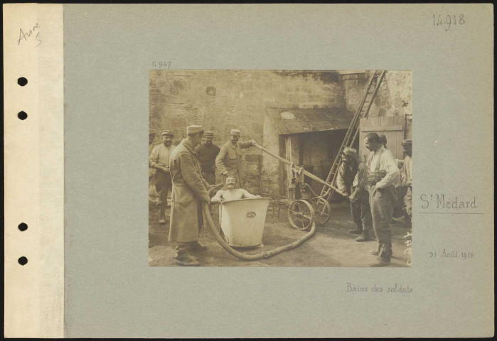 [Soissons]. Saint-Médard. Bains des soldats