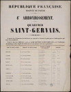Quartier Saint-Gervais. 4e arrondissement. Janvier 1871 (partie 1)