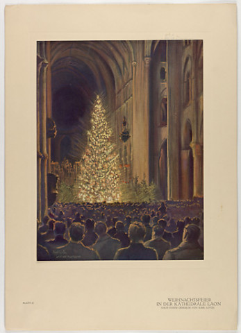 Weihnachtsfeier in der Kathedrale Laon (Illuminations de Nöel dans la cathédrale de Laon.)
