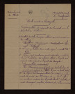Bissezeele (59) : réponse au questionnaire sur le territoire occupé par les armées françaises et alliées