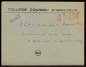2 Lettres remises par M.Domart, l'auteur a été tué au combat de Maurupt en septembre 1914