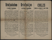 Briefpäckchen für belgische Kriegsgefangene = Briefpakjes voor Belgische krijgsgevangenen = Colis destinés aux prisonniers de guerre belges