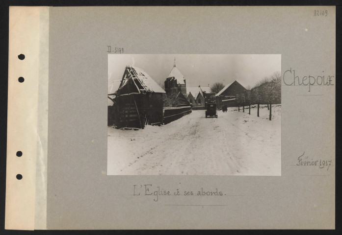 Chepoix. L'église et ses abords