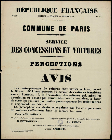 N°195. Les entrepreneurs de voitures sont invités à faire La déclaration des voitures