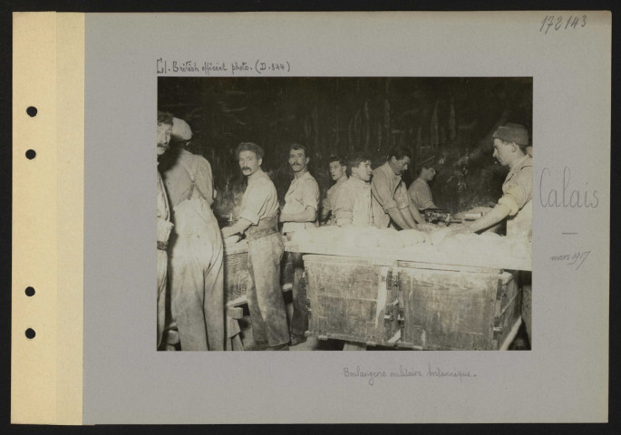 Calais. Boulangerie militaire britannique
