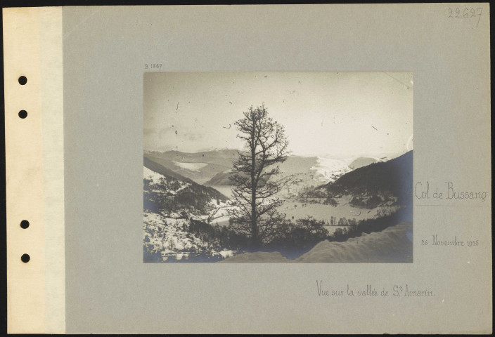 Col de Bussang. Vue sur la vallée de Saint-Amarin