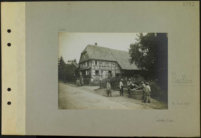 Hecken. Corvée d'eau