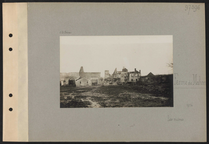 Ferme de Mahon. Les ruines