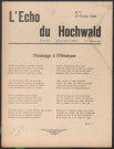 L'Echo du Hochwald. Journal provisoirement bi-mensuel