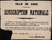 Un registre pour la Souscription nationale… Est ouvert…