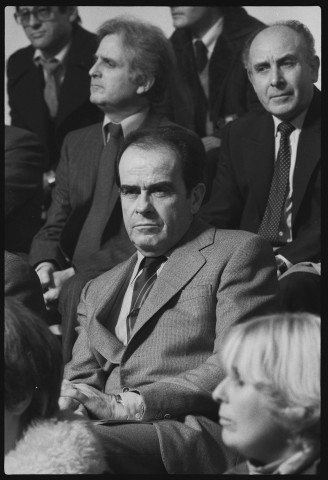Campagne électorale de Georges Marchais pour l'élection présidentielle de 1981. Manifestation de soutien à Paul Mercieca, maire de Vitry