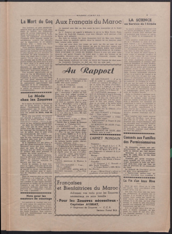 Maroc-chacal. Journal du 1er régiment de zouaves