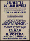 Des vérités qu'il faut rappeler : les anti communistes professionnels… C'est un mensonge… Il sait que 75000 communistes sont morts pour que vive la France… Il votera pour les listes communistes et d'union républicaine et résistante