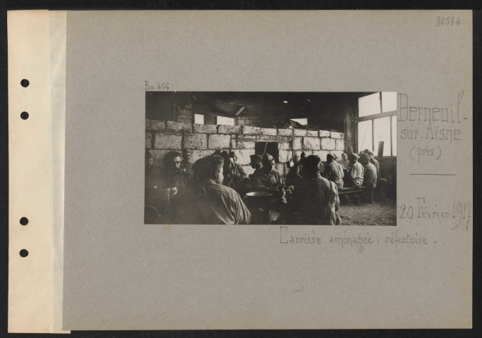 Berneuil-sur-Aisne (près). Carrière aménagée : réfectoire