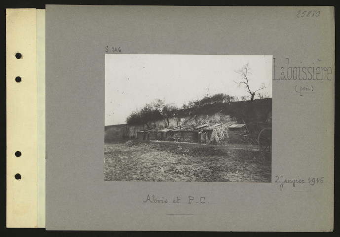 Laboissière (près). Abris et poste de commandement