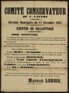 Comité Conservateur du 5me Canton Élections Municipales : Maurice Lorois