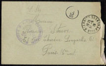 Don de Mme Florence Struve : lettres reçues par Florence Struve du 15/9/1916 au 16/9/1918.