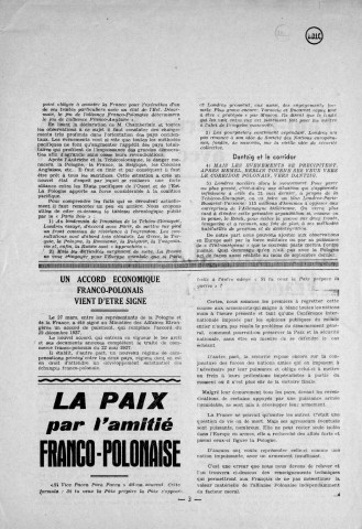 Le Travailleur Polonais (1939, n°10)  Sous-Titre : Revue périodique d'informations destinée à servir la cause des amitiés franco-polonaises
