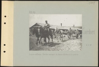 Corribert. Scierie militaire. Fardier amenant les troncs d'arbres à la scierie
