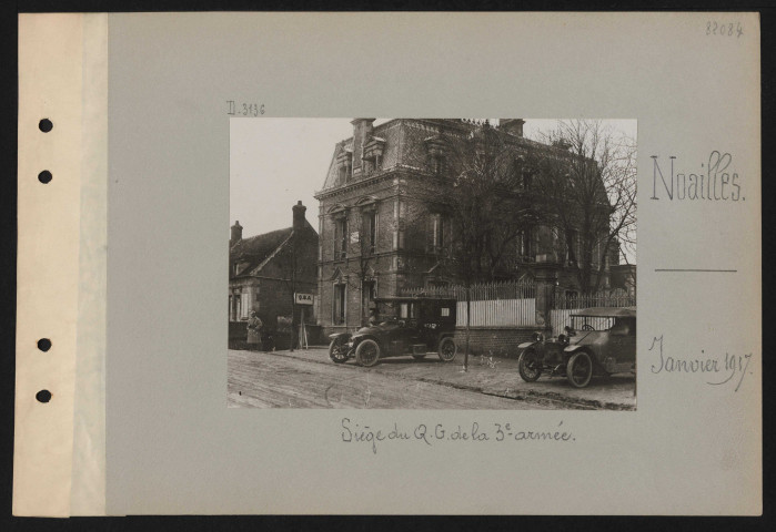Noailles. Siège du QG de la 3e armée