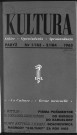 Kultura (1963, n°1 - n°12)  Sous-Titre : Szkice - Opowiadania - Sprawozdania  Autre titre : "La Culture". Revue mensuelle