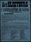 1re circonsciption de Nantes : le scrutin donne à l'élection actuelle un caractère qu'elle n'aurait pas eu avec l'ancien scrutin