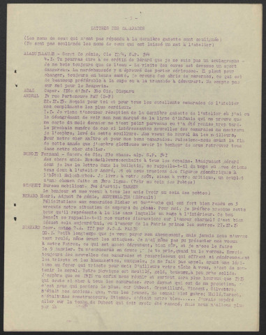 Gazette de l'atelier André - Année1916 fascicule 10-21 - Manque le 12, 13, 16