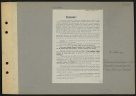 Proclamation lancée par un avion allemand et ramassée près de l'Épine (Marne) en août 1916