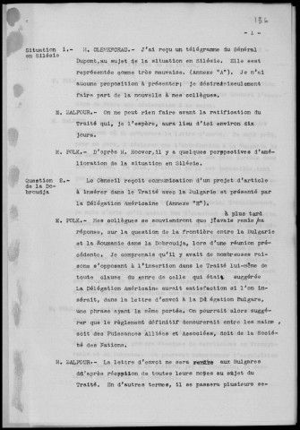 Réunion du 5 septembre 1919 à 11h. Sous-Titre : Conférences de la paix