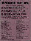 Le Comité Républicain L'Union Républicaine Recommandent 43 Candidats.