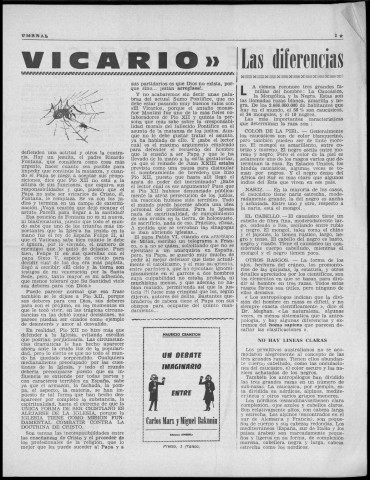 Umbral (1964 : n° 25-36). Sous-Titre : Revista mensual de arte, letras y estudios sociales. Autre titre : Suite de : Suplemento literario de Solidaridad obrera