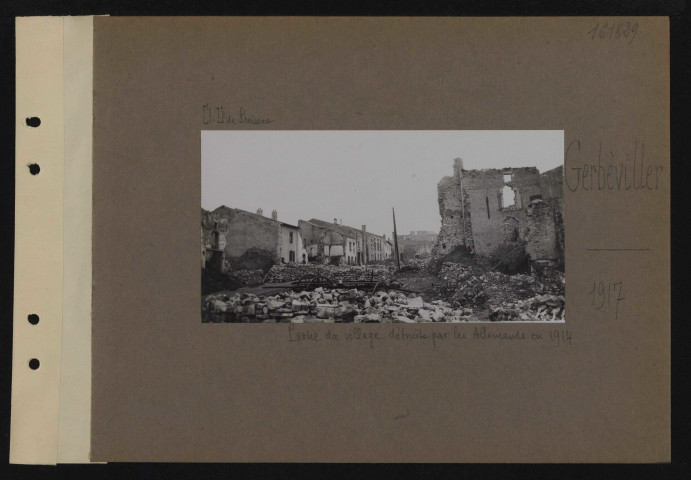 Gerbéviller. Partie du village détruite par les Allemands en 1914