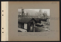 Homécourt. Usine métallurgique dévastée et pillée par les Allemands. Chaudières démontées