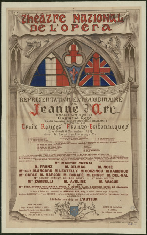 Théâtre national de l'Opéra : représentation extraordinaire de Jeanne d'Arc