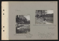 Prieuré de Sainte-Croix (Parc d'Offémont). Artilleurs lavant leur linge dans l'étang