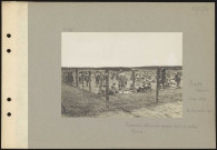 Auve (région d'), Camp Joffre. Prisonniers allemands parqués dans un enclos. Officiers