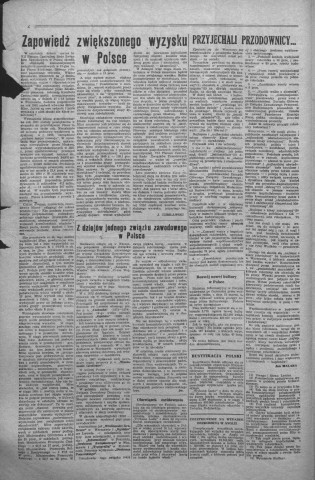 Glos Pracy (1951; n°1 - n°8)  Sous-Titre : Miesiecznik robotnikow polskich zrzeszonych w C. G. T. Force Ouvrière.  Autre titre : "La Voix du Travail". Journal polonais de la C. G. T. Force Ouvrière