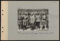 Récicourt. PC du 13e CA. Le général Linder commandant le 13e CA et son EM