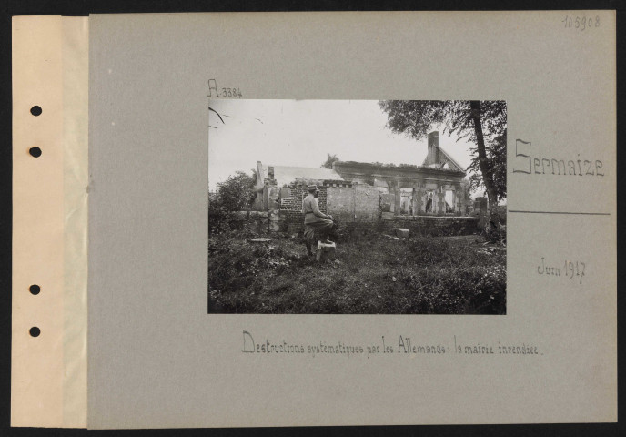 Sermaize. Destructions systématiques par les Allemands : la mairie incendiée