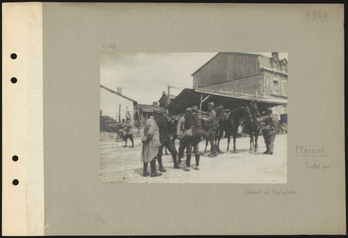 Florent. Départ de l'estafette