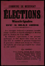 Elections Municipales : Candidats au Conseil Municipal