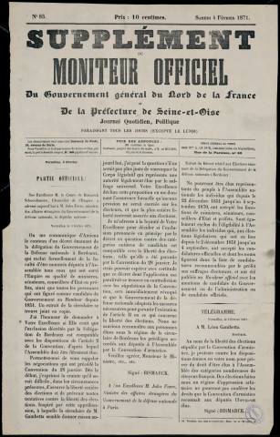 Supplément du Moniteur officiel No 83