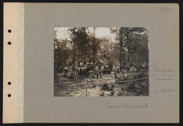 Vauquois (environs de). Camp des Allieux. Decauville