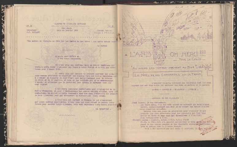 Gazette de l'atelier Defrasse - Année 1916 fascicule 14-25