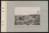 Esquennoy. Camp d'aviation. Après un bombardement par avions (un hangar et onze avions détruits)