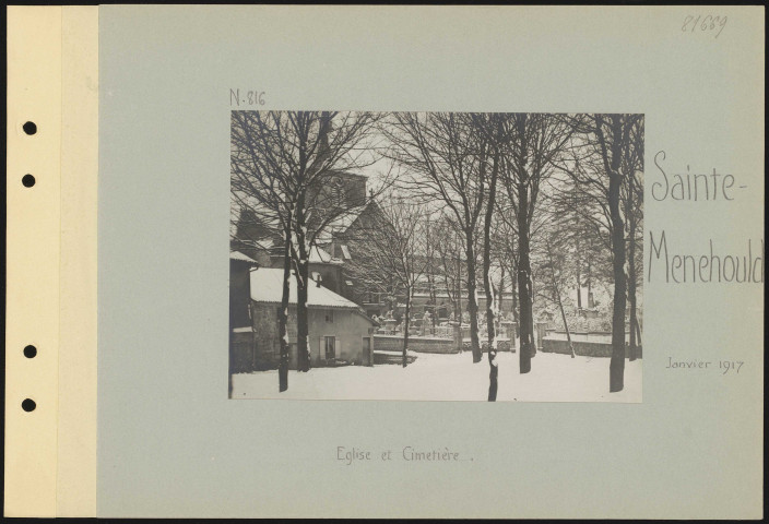 Sainte-Menehould. Église et cimetière