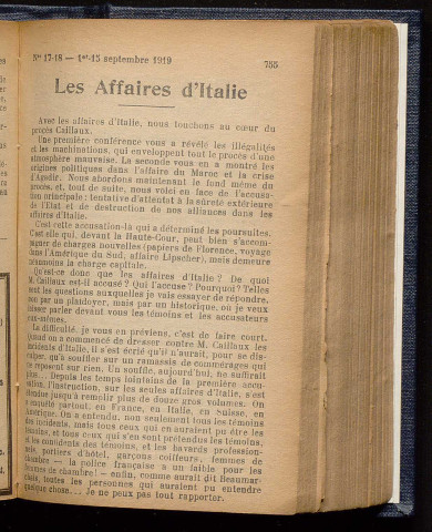 Septembre 1919 - Bulletin des Droits de l'Homme